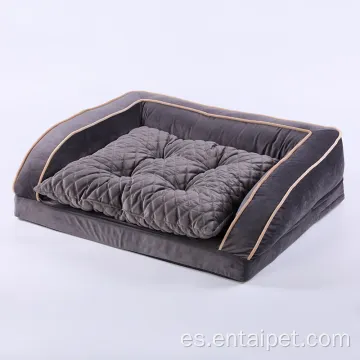 Sofá mascota con colchón de terciopelo de terciopelo extraíble